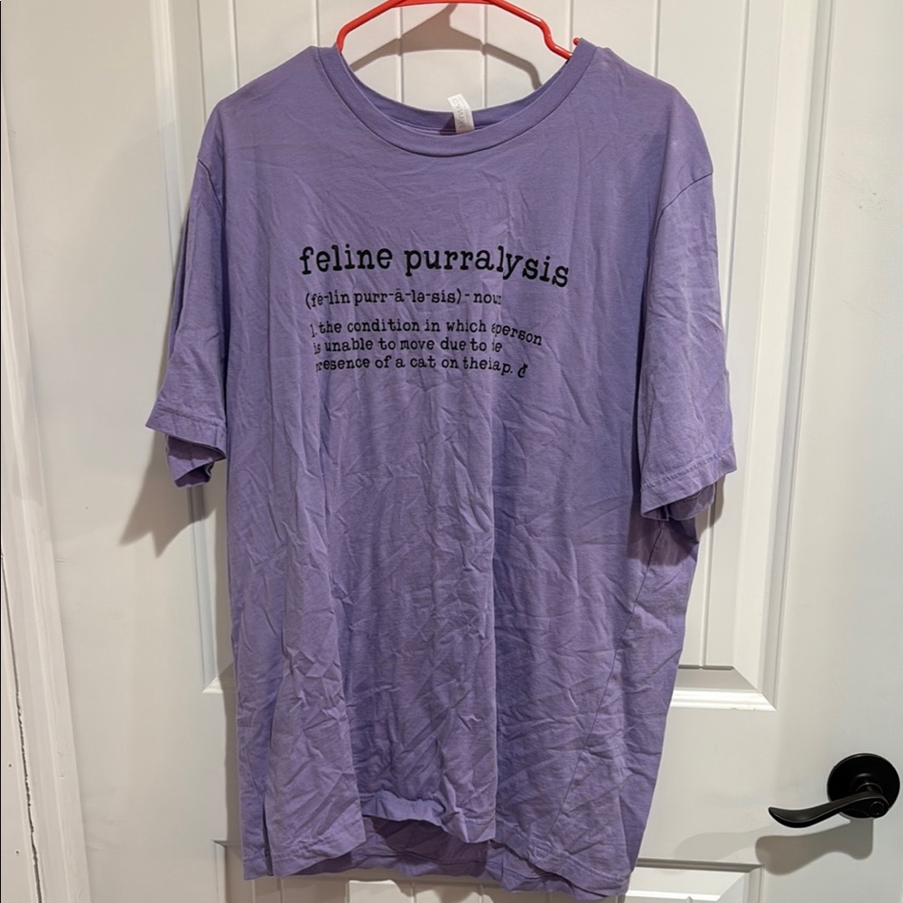 Purple cat mom shirt